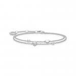 Thomas Sabo Ezüst karkötő cirkónia szív medállal A2057-051-14-L19v