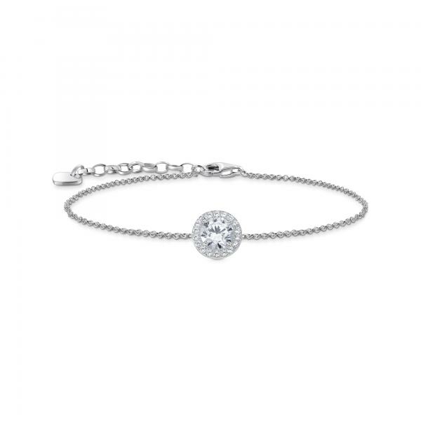 Thomas Sabo Ezüst karkötő fénylő cirkónia medállal A2166-051-14-L19v