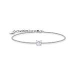 Thomas Sabo Ezüst karkötő négyzet alakú cirkónia medállal A2158-051-14-L19v