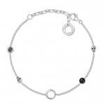 Thomas Sabo Ezüst karkötő ónixxal koponyával X0275-641-11-L19v