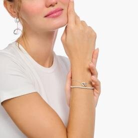 Thomas Sabo Ezüst karkötő összefonódó szívekkel A2163-051-14-L19v