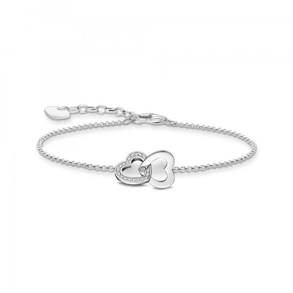 Thomas Sabo Ezüst karkötő összefonódó szívekkel A2163-051-14-L19v