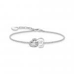 Thomas Sabo Ezüst karkötő összefonódó szívekkel A2163-051-14-L19v