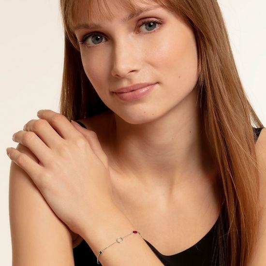 Thomas Sabo Ezüst karkötő színes kövekkel X0274-965-7-L19v