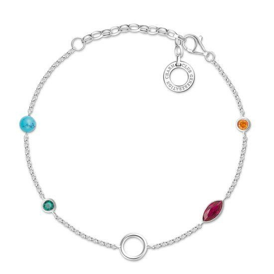 Thomas Sabo Ezüst karkötő színes kövekkel X0274-965-7-L19v
