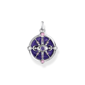 Thomas Sabo Ezüst kozmikus talizmán medál lila tűzzománccal  PE956-473-13