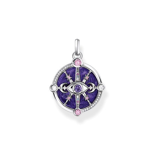 Thomas Sabo Ezüst kozmikus talizmán medál lila tűzzománccal  PE956-473-13
