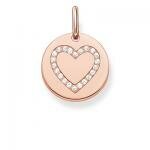 Thomas Sabo Ezüst medál cirkóniával 18K rozé arany bevonattal - Love Coins LBPE0005-416-14