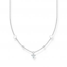 Thomas Sabo Ezüst nyaklánc cirkónia és ezüst szivekkel KE2154-051-14-L42v