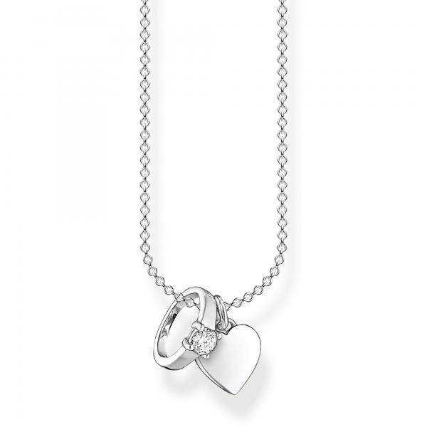 Thomas Sabo Ezüst nyaklánc gyűrű és szív medállal KE2064-051-14-L45