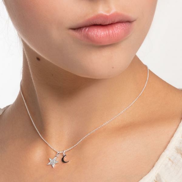 Thomas Sabo Ezüst nyaklánc hold és csillag medállal KE2068-051-14-L45v