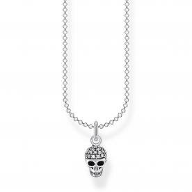 Thomas Sabo Ezüst nyaklánc köves koponya medállal KE2073-051-14-L45v