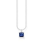 Thomas Sabo Ezüst nyaklánc négyzet alakú kék kővel KE2156-699-32-L45v