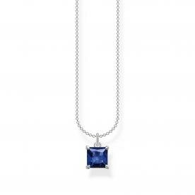Thomas Sabo Ezüst nyaklánc négyzet alakú kék kővel KE2156-699-32-L45v