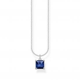 Thomas Sabo Ezüst nyaklánc négyzet alakú kék kővel KE2156-699-32-L45v