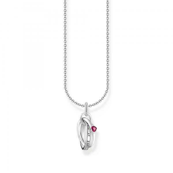 Thomas Sabo Ezüst nyaklánc összekapcsolt gyűrűk medállal KE2231-639-10-L45v