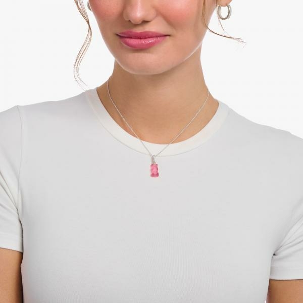 Thomas Sabo Ezüst nyaklánc rózsaszín Haribo gumi macival KE2209-052-9