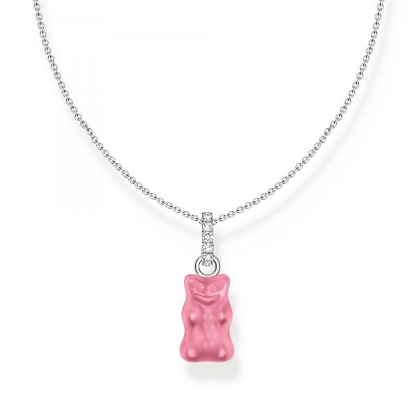 Thomas Sabo Ezüst nyaklánc rózsaszín Haribo gumi macival KE2209-052-9