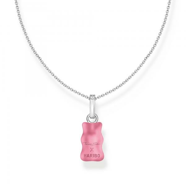 Thomas Sabo Ezüst nyaklánc rózsaszín Haribo gumi macival KE2209-052-9