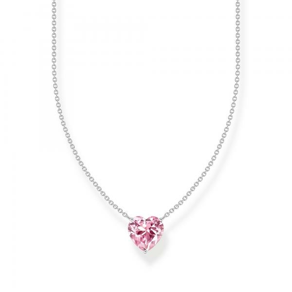 Thomas Sabo Ezüst nyaklánc rózsaszín szív alakú medállal KE2211-051-9-L45v