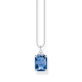 Thomas Sabo Ezüst nyaklánc téglalap alakú kék kővel KE2089-166-1-L45v