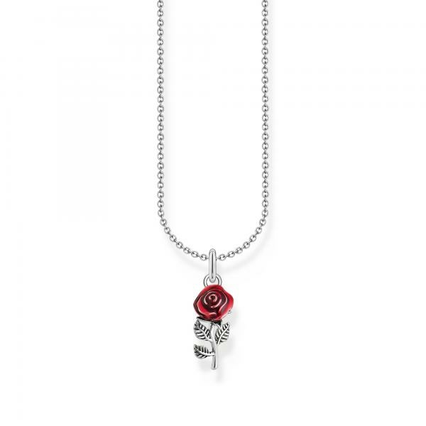 Thomas Sabo Ezüst nyaklánc vörös rózsa medállal KE2219-664-10-L45v