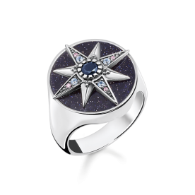 Thomas Sabo Ezüst pecsétgyűrű csillagdísszel 