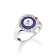 Thomas Sabo Ezüst pecsétgyűrű lila tűzzománccal  