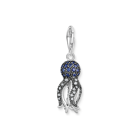 Thomas Sabo Ezüst polip charm kék kövekkel 1890-644-1