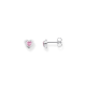 Thomas Sabo Ezüst szív alakú fülbevaló rózsaszín cirkóniával H2271-643-9