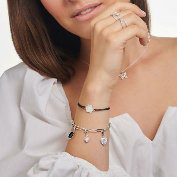 Thomas Sabo Ezüst szív charm pávé cirkónia kövekkel 1864-051-14
