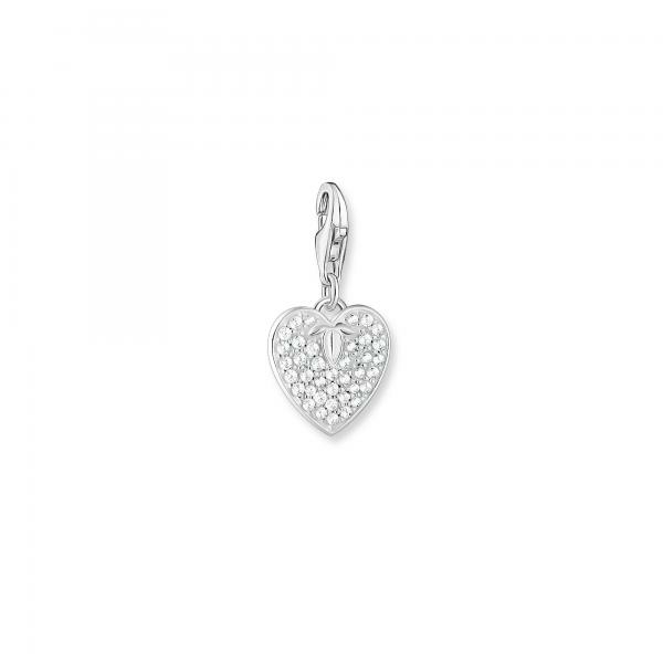 Thomas Sabo Ezüst szív charm pávé cirkónia kövekkel 1864-051-14