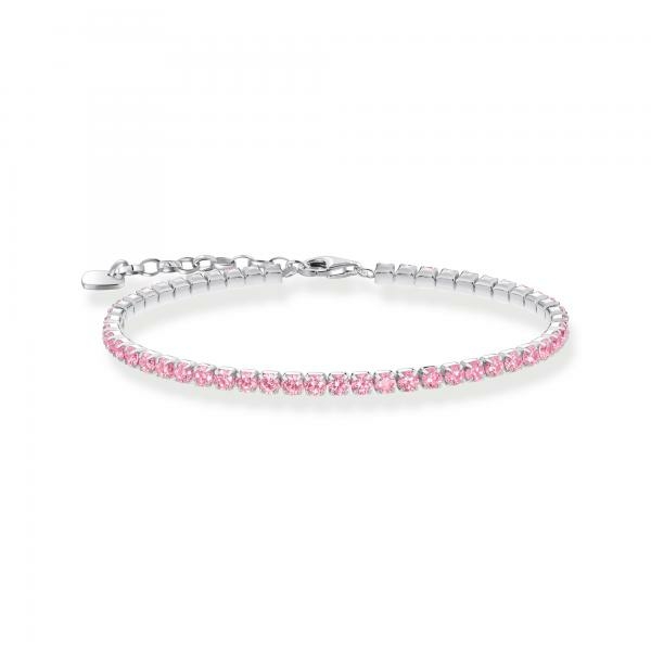 Thomas Sabo Ezüst tenisz karkötő rózsaszín cirkóniával A2167-051-9-L19v