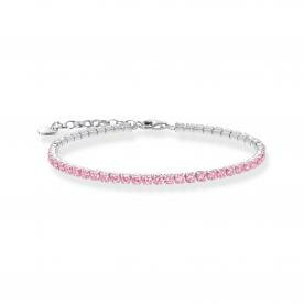 Thomas Sabo Ezüst tenisz karkötő rózsaszín cirkóniával A2167-051-9-L19v