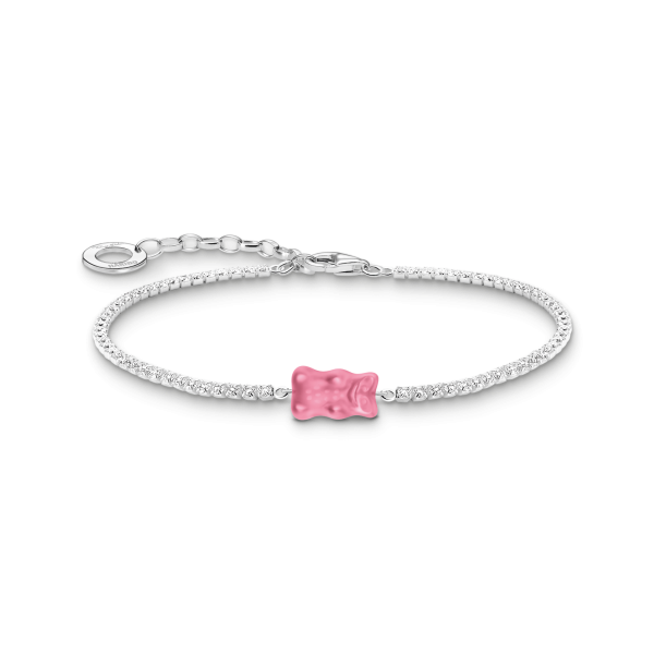 Thomas Sabo Ezüst tenisz karkötő rózsaszín Haribo gumi macival A2187-052-9-L19v