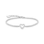 Thomas Sabo Ezüst tenisz karkötő szív medállal A2177-051-14-L19V