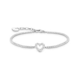 Thomas Sabo Ezüst tenisz karkötő szív medállal A2177-051-14-L19V