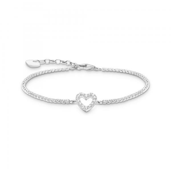 Thomas Sabo Ezüst tenisz karkötő szív medállal A2177-051-14-L19V