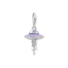 Thomas Sabo Ezüst ufo csészealjban charm lila tűzzománccal 2045-691-7