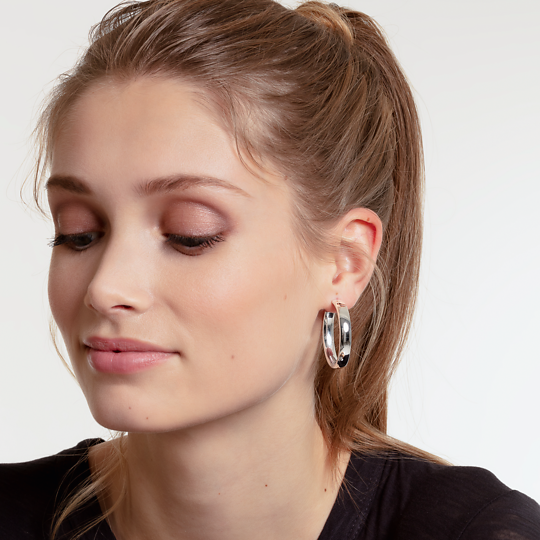 Thomas Sabo Ezüst vastag közepes karika fülbevaló CR640-001-21