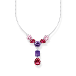 Thomas Sabo Ezüst Y nyaklánc piros lila rózsaszín kövekkel KE2195-477-7-L45V