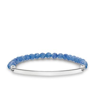 Thomas Sabo Fazettált dumortierit ezüst karkötő LBA0001-624-32-L17.5