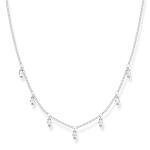 Thomas Sabo Fehér vágott köves ezüst nyaklánc KE1903-051-14-L40