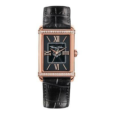 Thomas Sabo Fekete bőr szíjas női karóra WA0234-213-203
