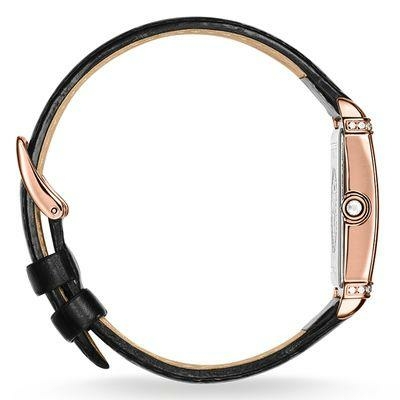 Thomas Sabo Fekete bőr szíjas női karóra WA0234-213-203