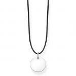 Thomas Sabo Fekete textil choker gravírozható ezüst lappal LSKE001-173-11-L80