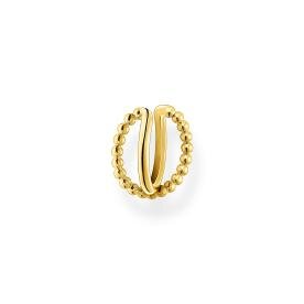 Thomas Sabo Fél pár aranyozott ezüst átlós bogyós fülgyűrű EC0023-413-39
