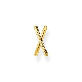 Thomas Sabo Fél pár aranyozott ezüst átlós bogyós fülgyűrű EC0023-413-39