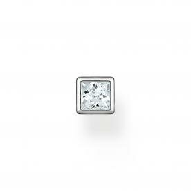 Thomas Sabo Fél pár ezüst fülbevaló szögletes fehér kővel H2256-051-14