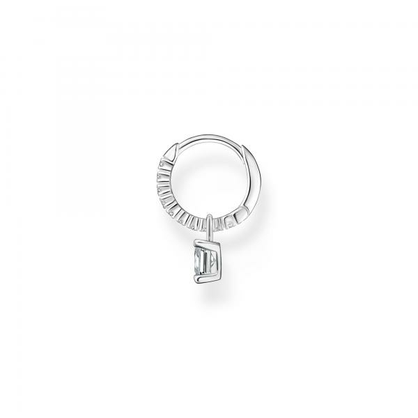Thomas Sabo Fél pár ezüst karika fülbevaló cirkónia négyzettel CR699-051-14
